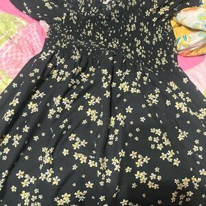 Floral Black Dress